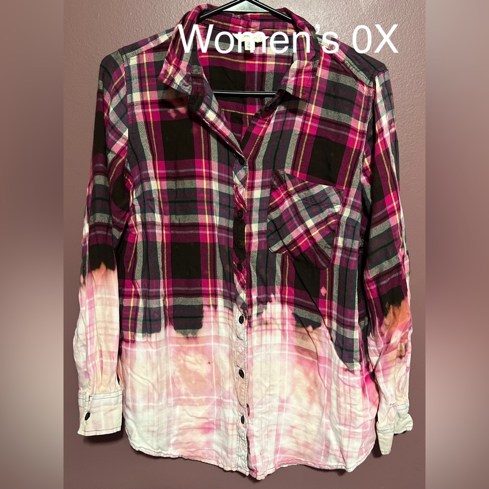 Distressed/bleached flannels